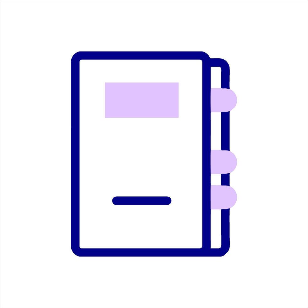 A notebook icon on a white background vector