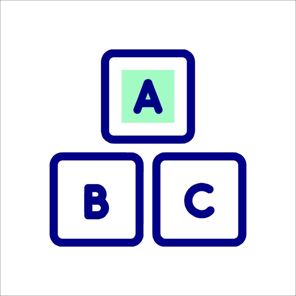 A blue and white logo with the letters abc vector