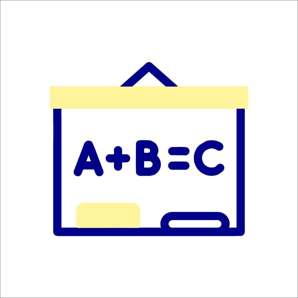A blue and yellow sign with the word a c vector