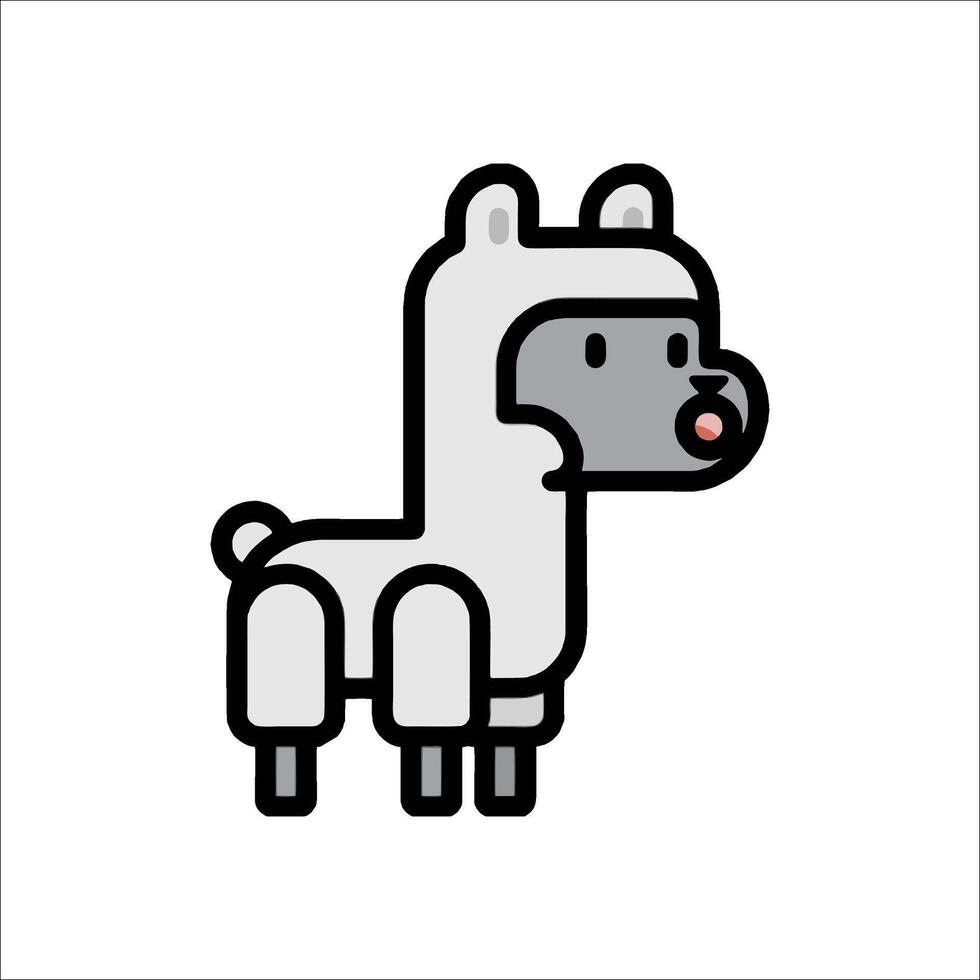 Llama icon illustration vector