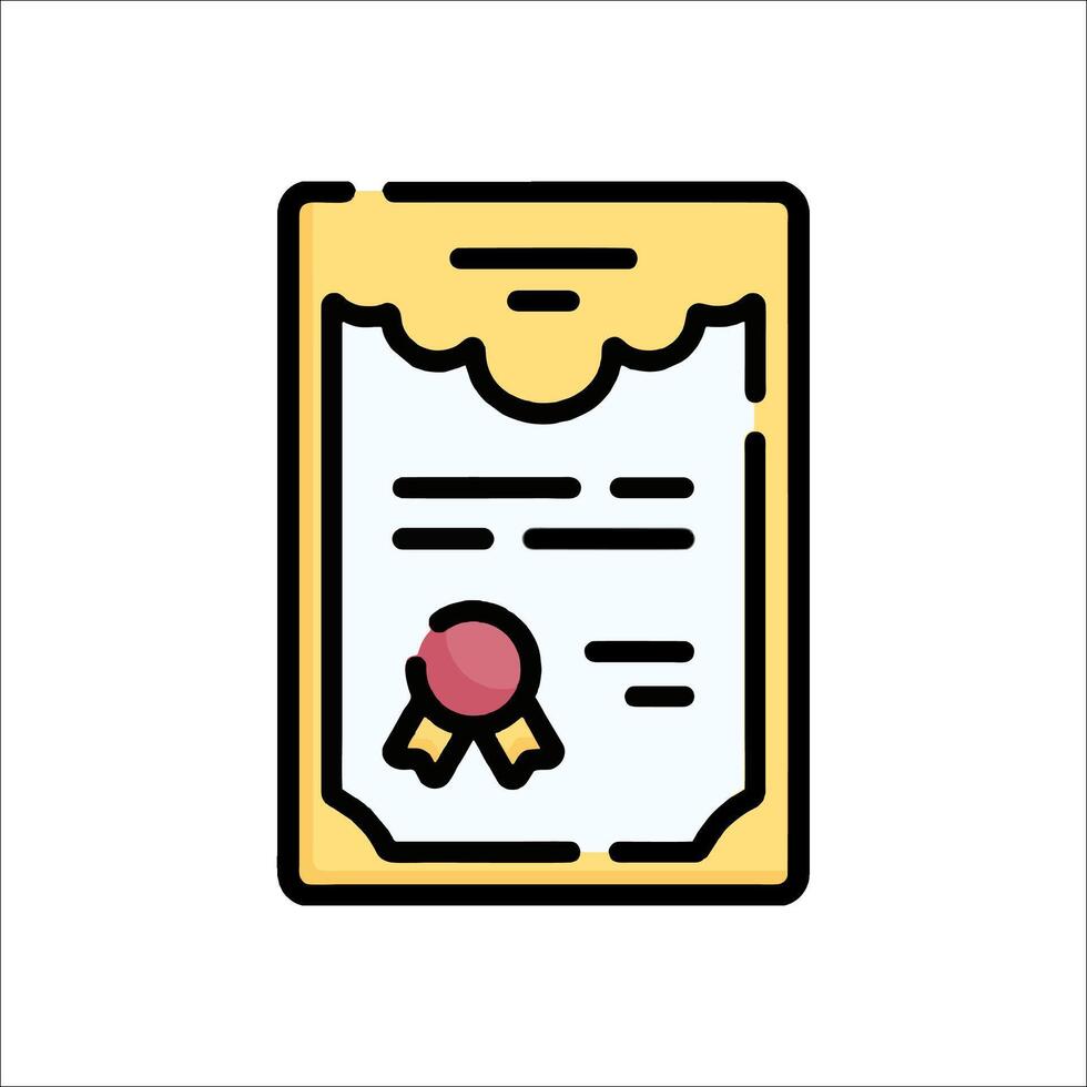 Certificate icon illustration vector