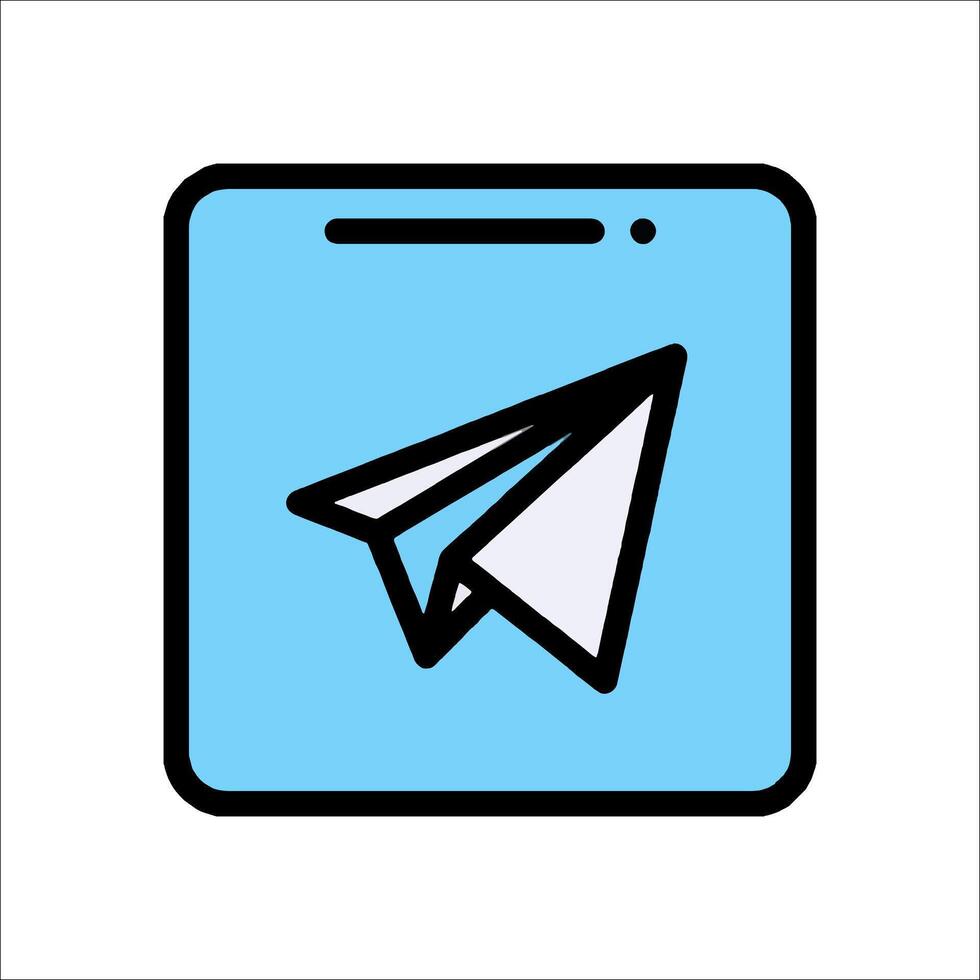 A paper airplane icon on a white background vector