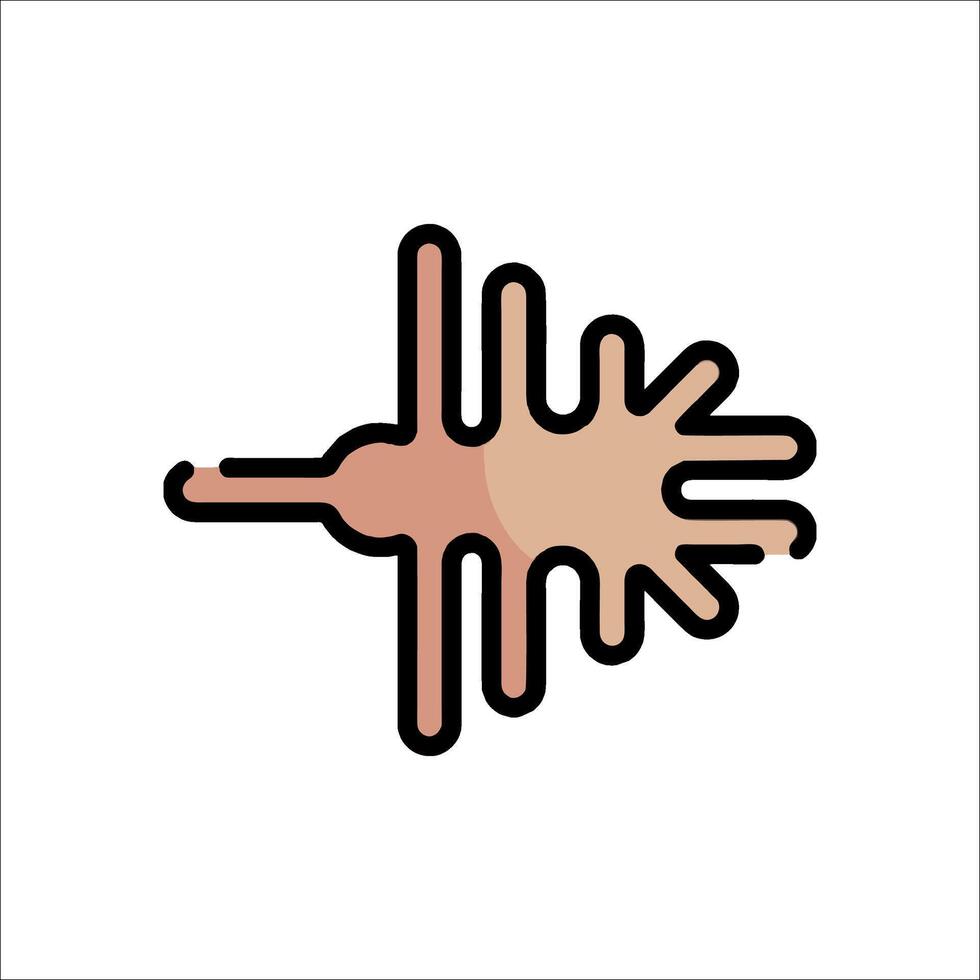 An icon of a hand holding a leaf vector