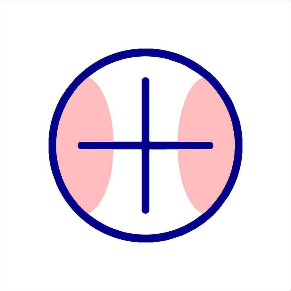 A cross in a circle with a cross in the middle vector