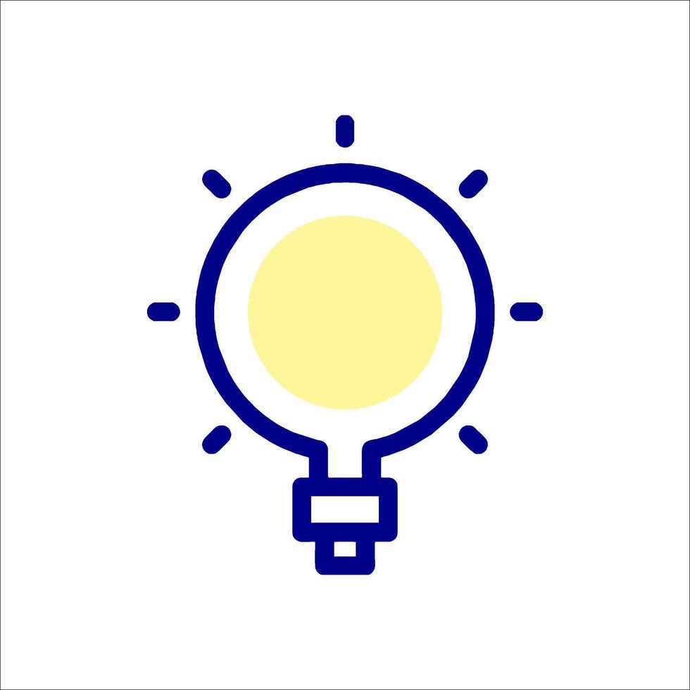 A light bulb icon on a white background vector