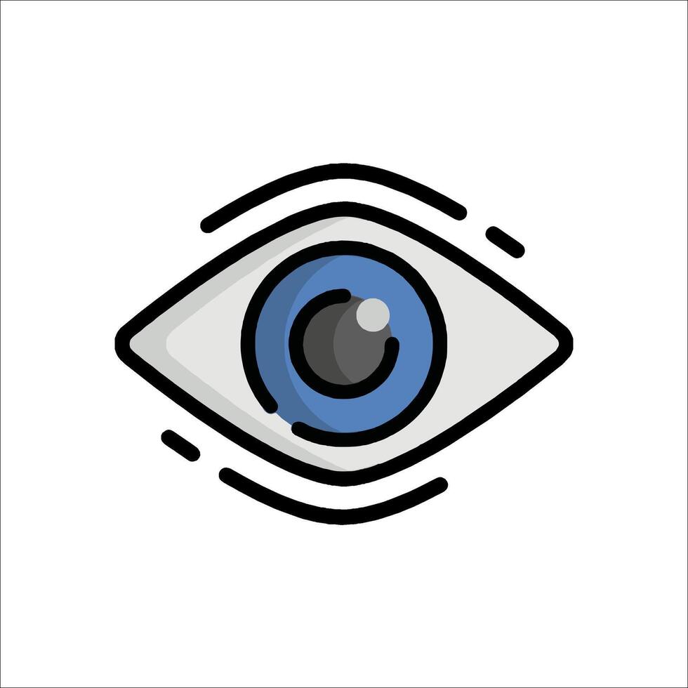 An eye icon on a white background vector