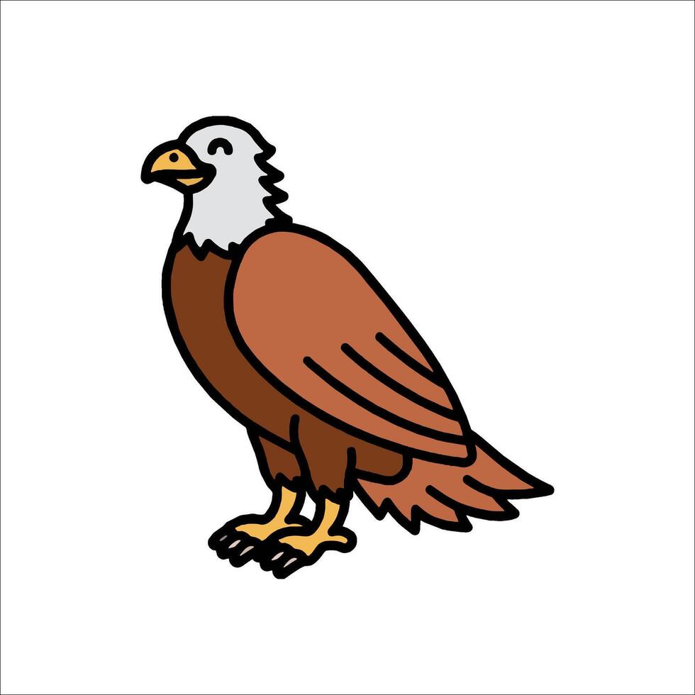 A cartoon eagle standing on its hind legs vector