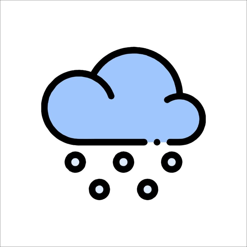 A cloud with rain drops on it vector