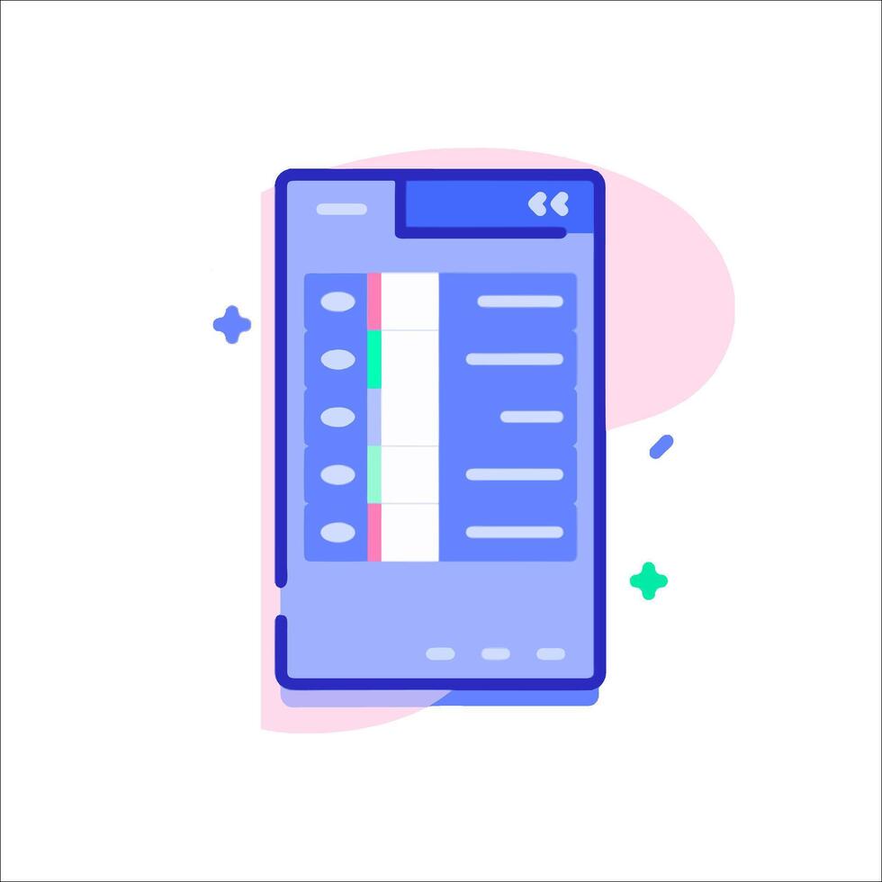 A phone with a checklist on it vector