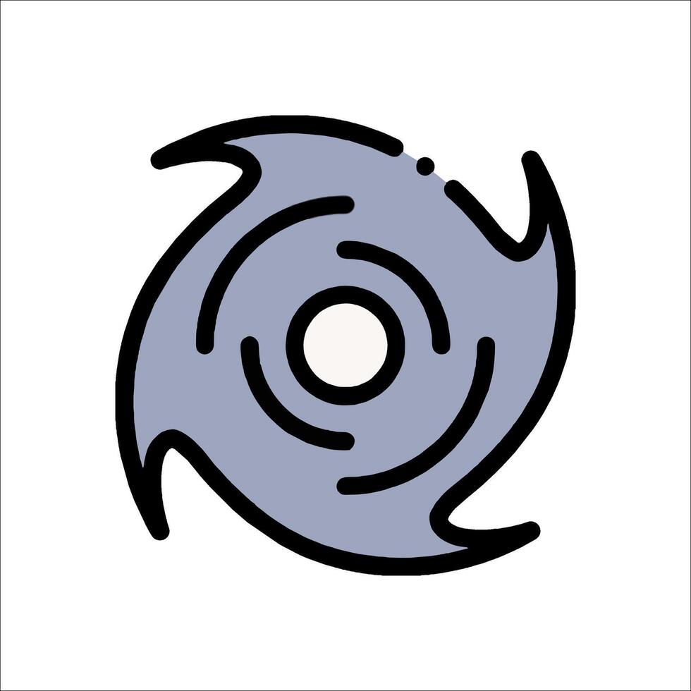 A black and white icon of a spinning wheel vector