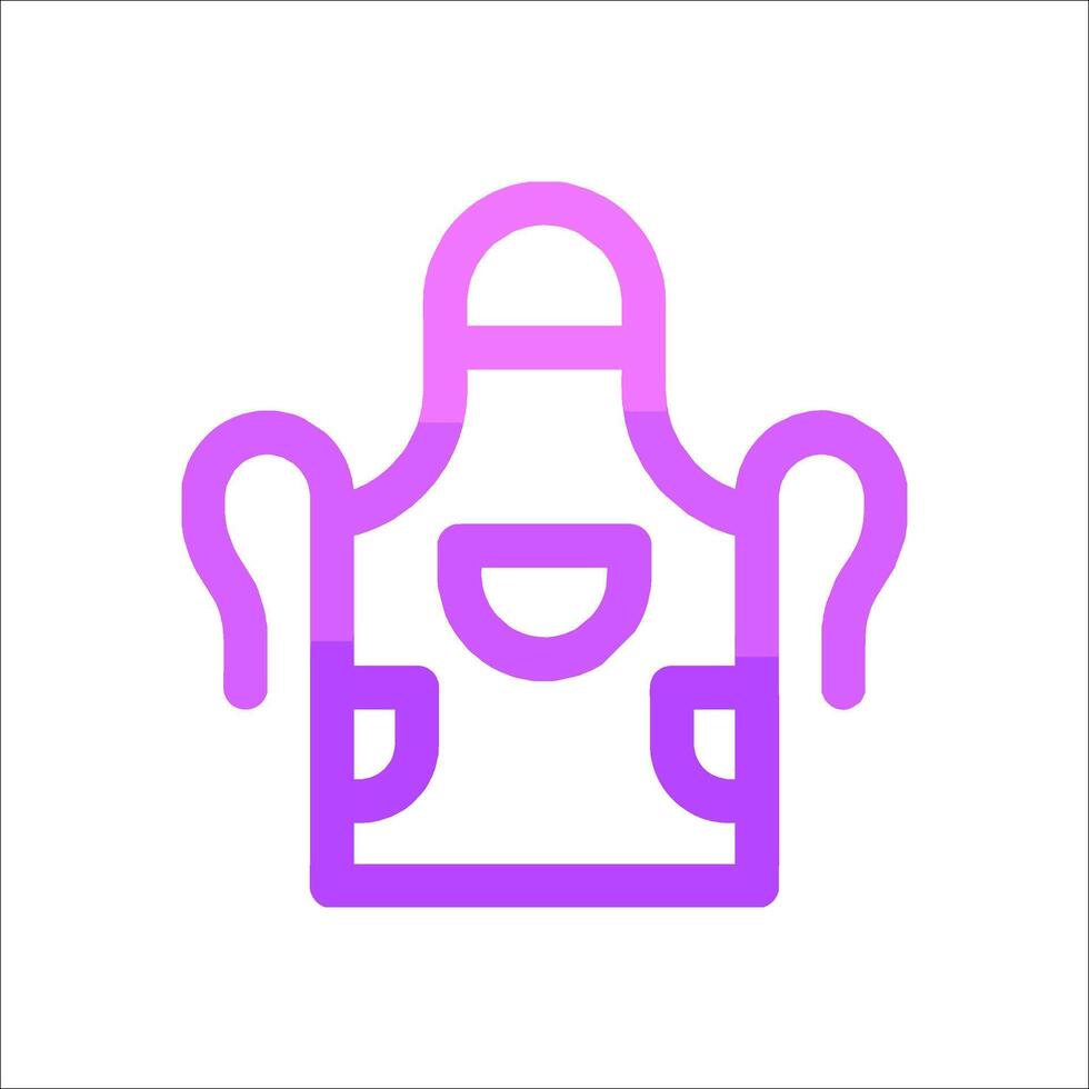 A purple apron icon on a white background vector