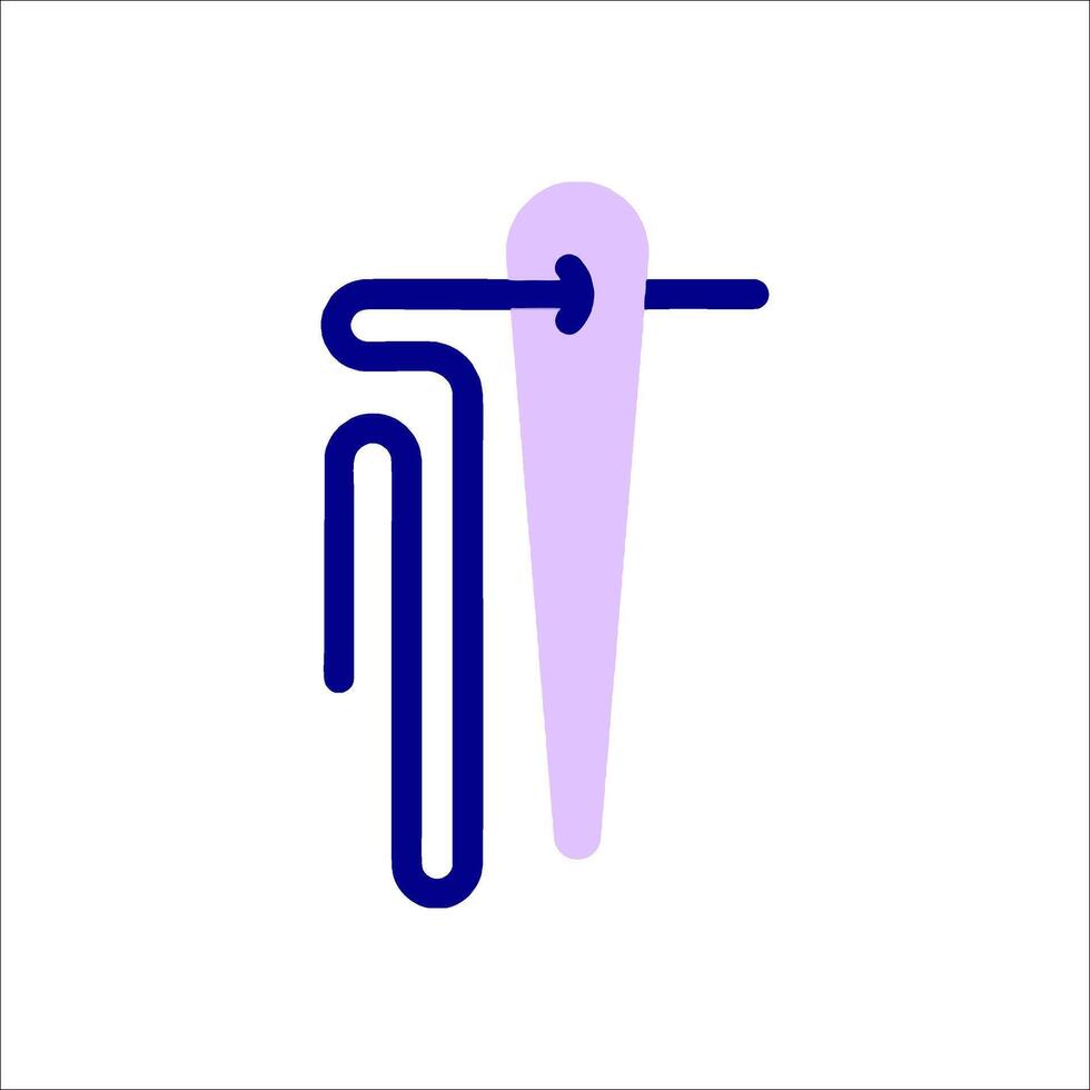A purple and blue icon of a toothbrush vector