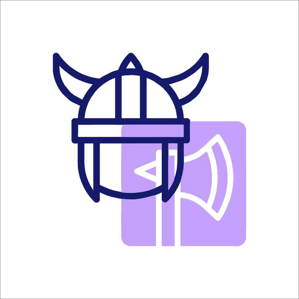 A viking helmet icon on a white background vector