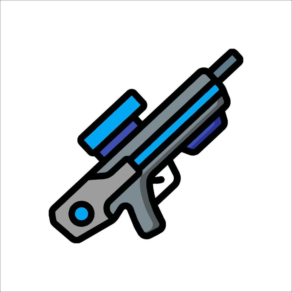 A gun icon in a flat style vector