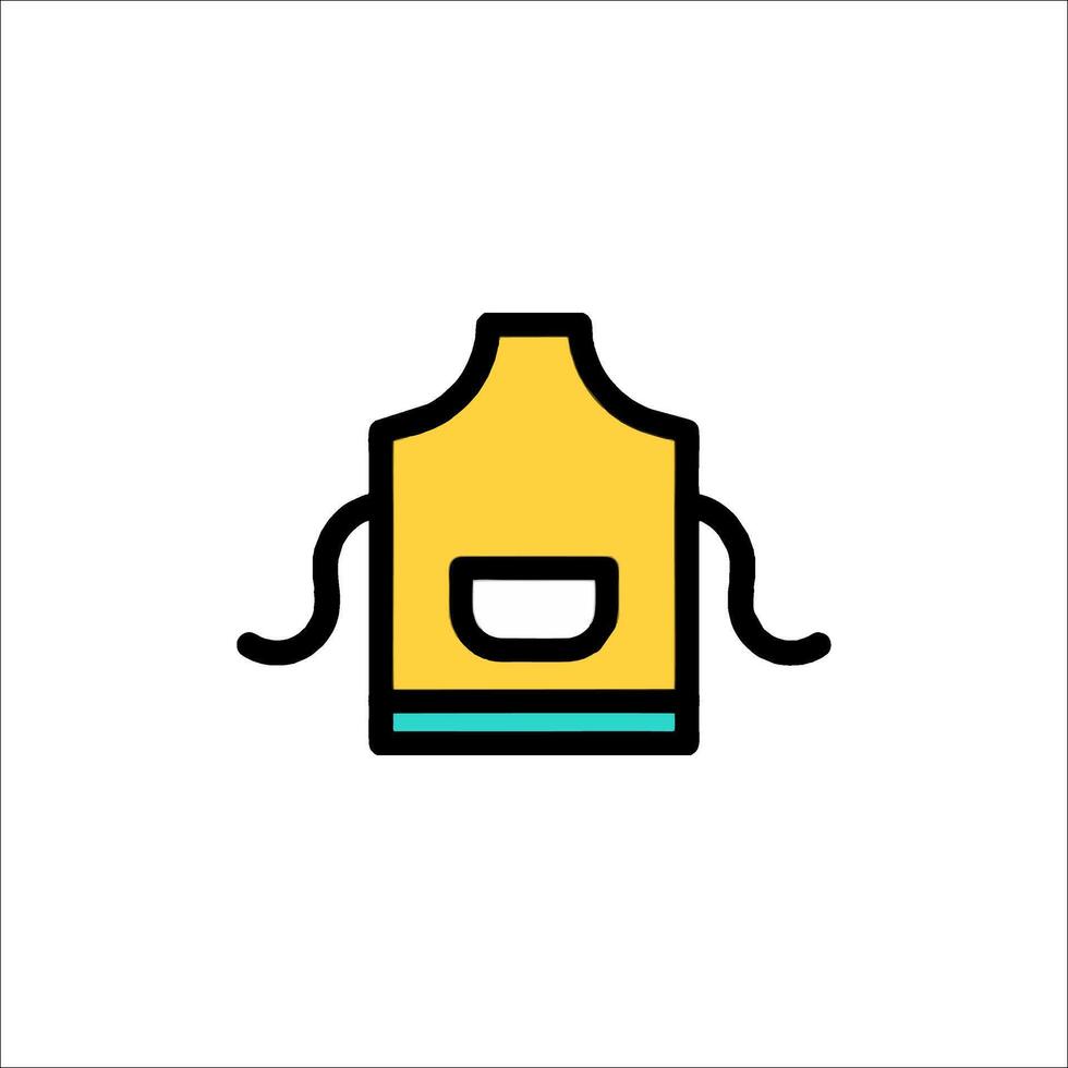 A yellow apron icon on a white background vector