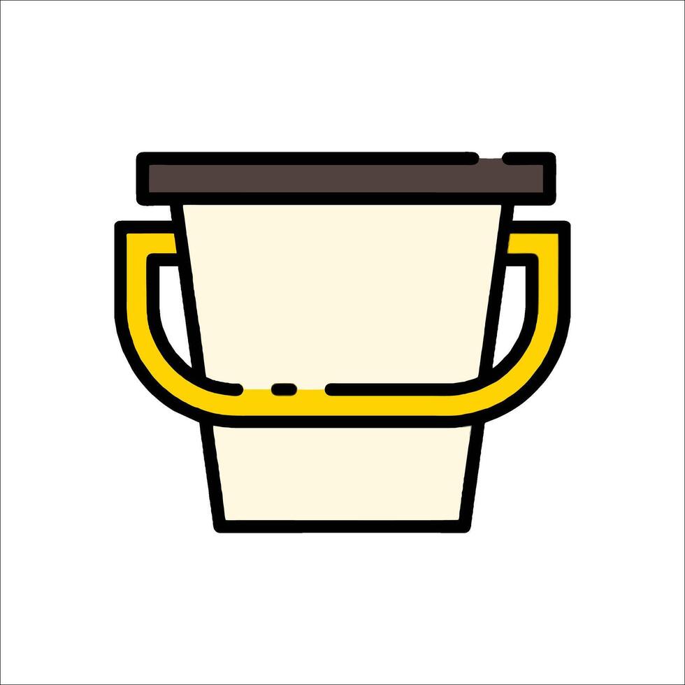 A bucket with a handle on it vector