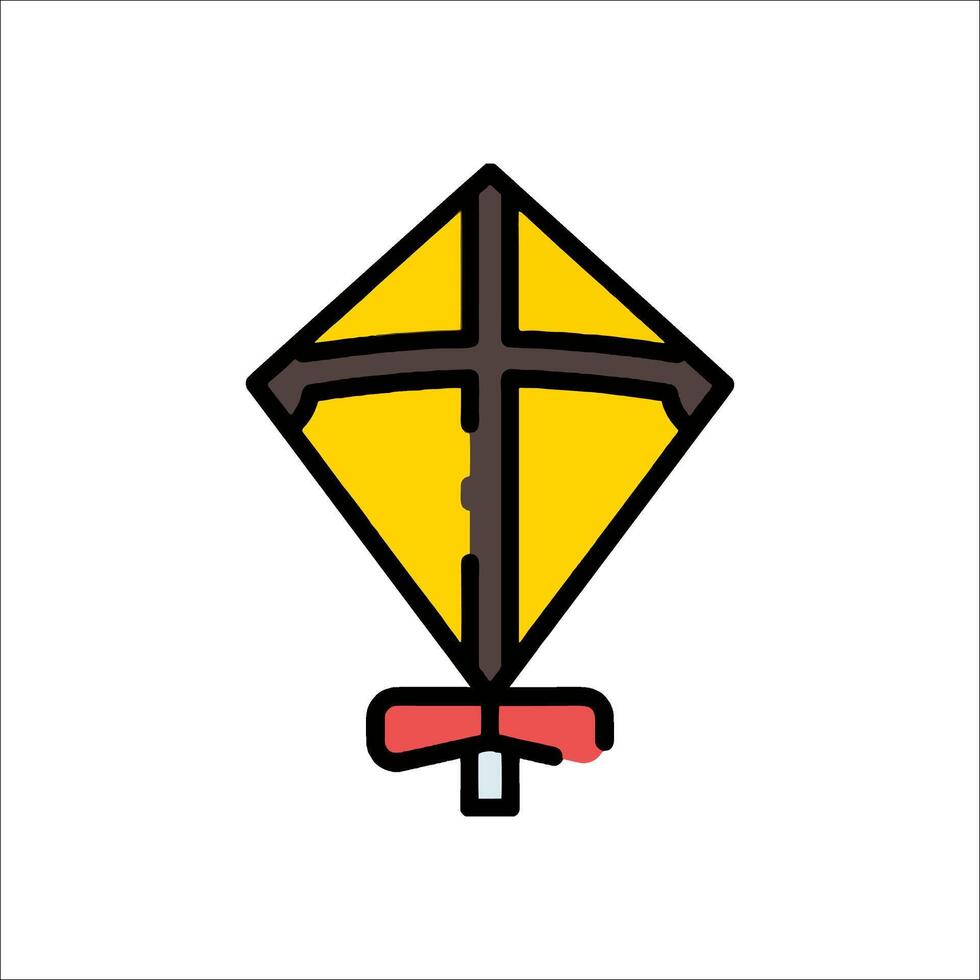A kite with a cross on it vector