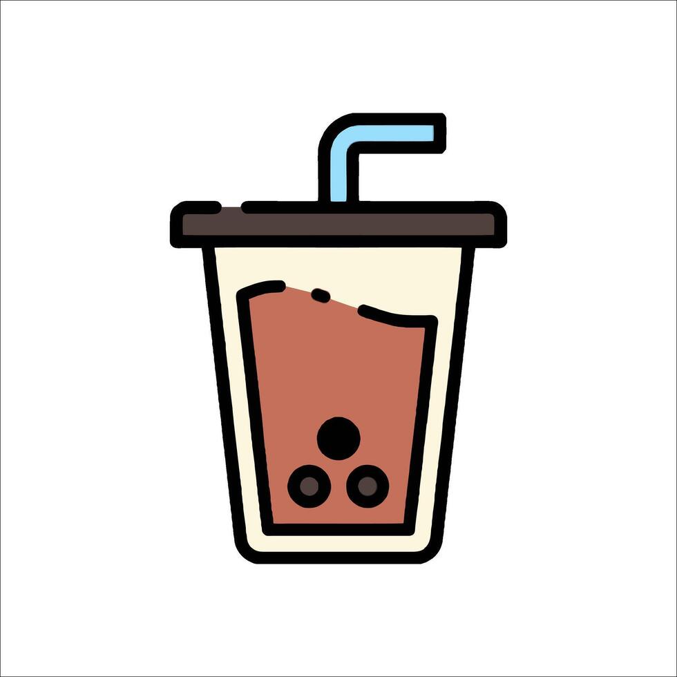 Bubble tea icon illustration vector