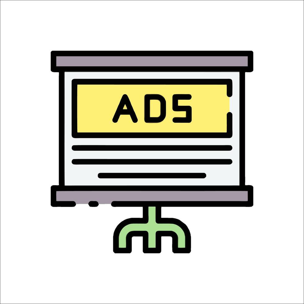 Ads icon illustration vector