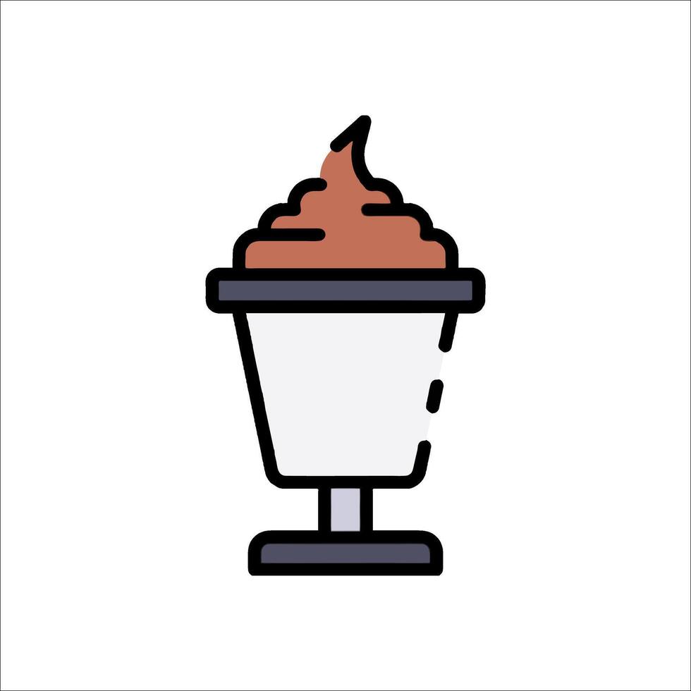 Ice cream icon in a cup on a white background vector