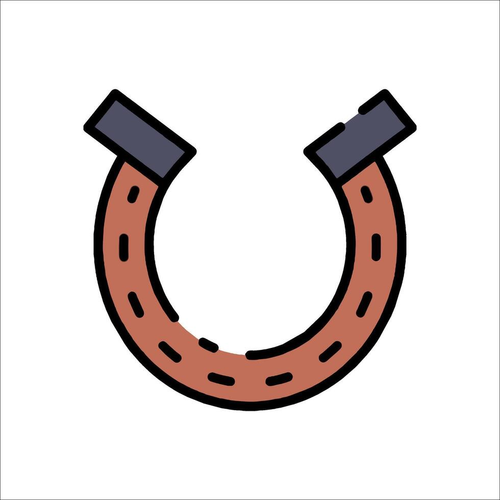 A horseshoe icon on a white background vector