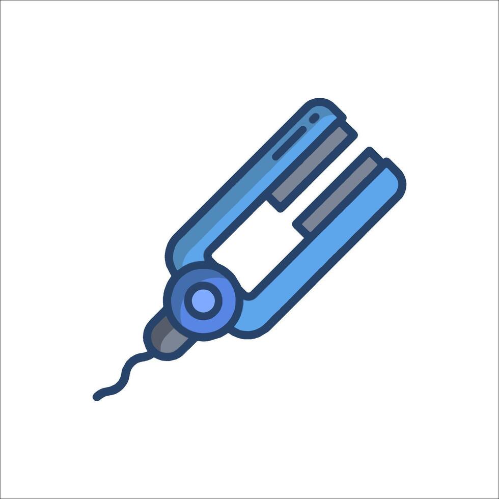 A blue pen with a needle on it vector