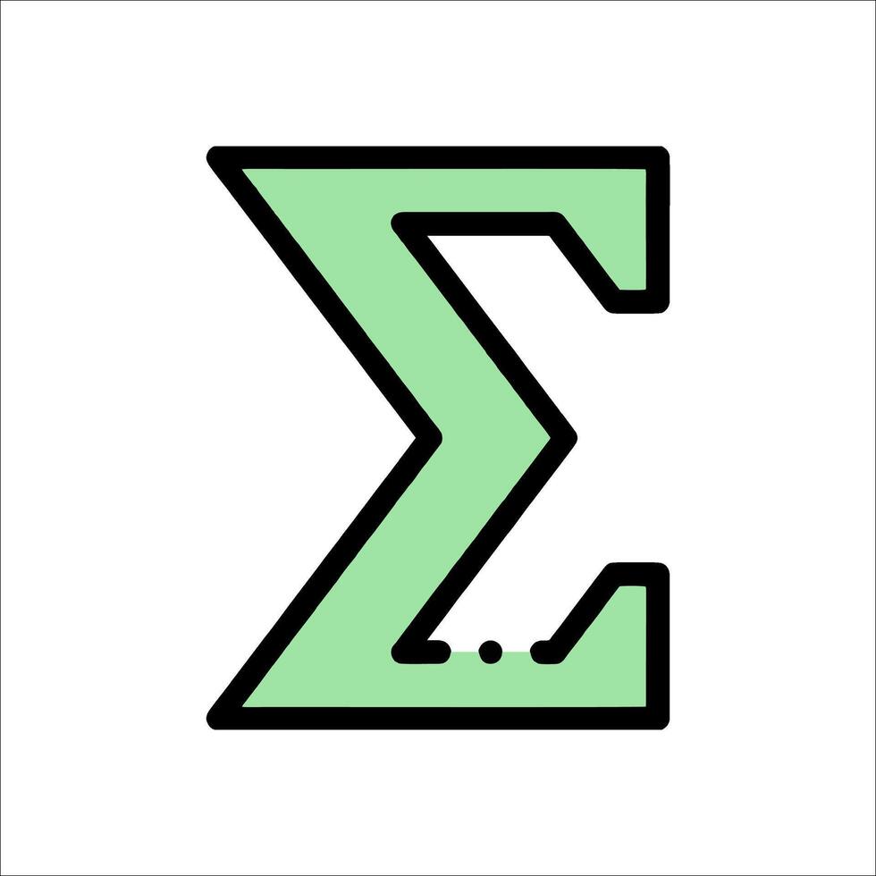 The letter z in green and black vector