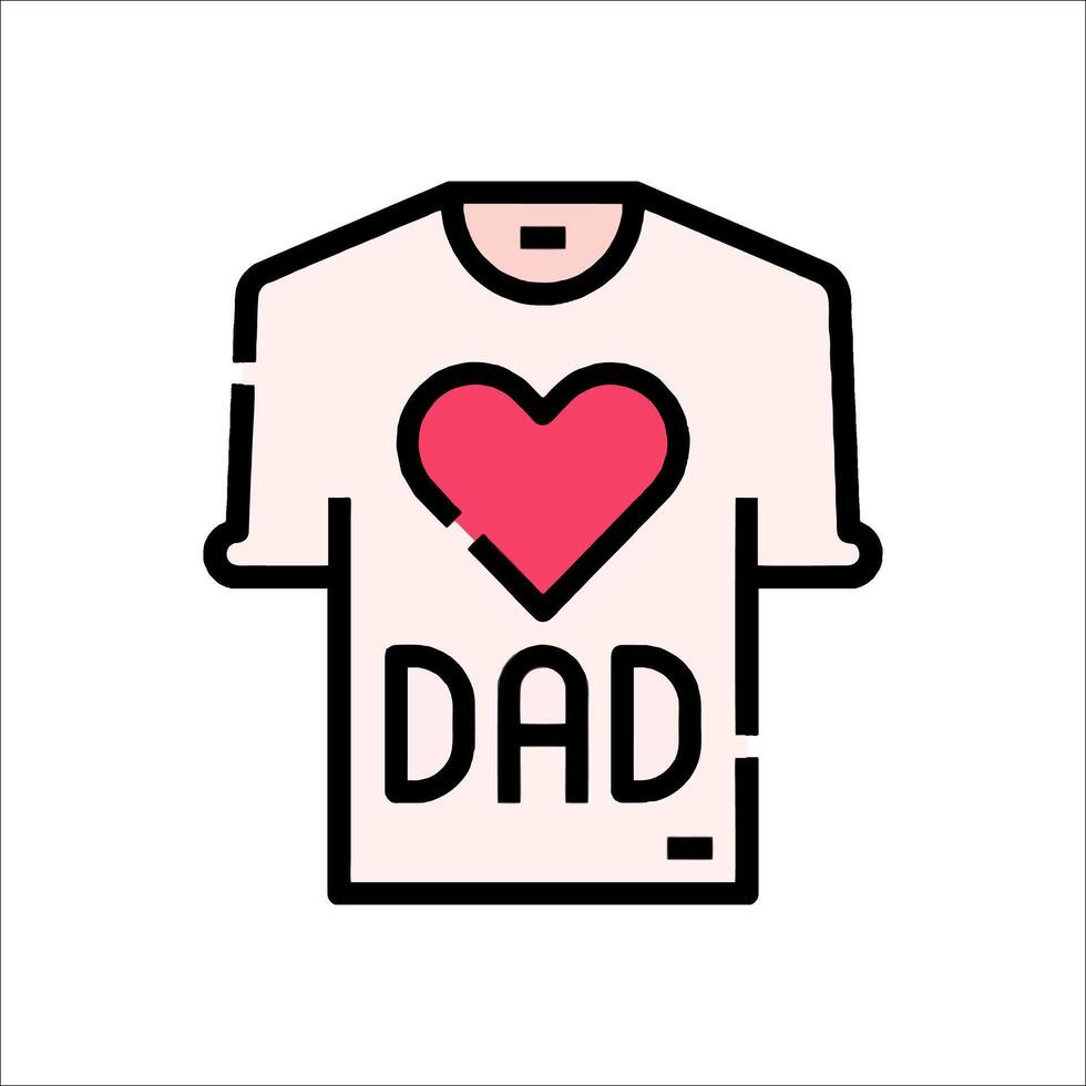 A t - shirt with the word dad on it vector