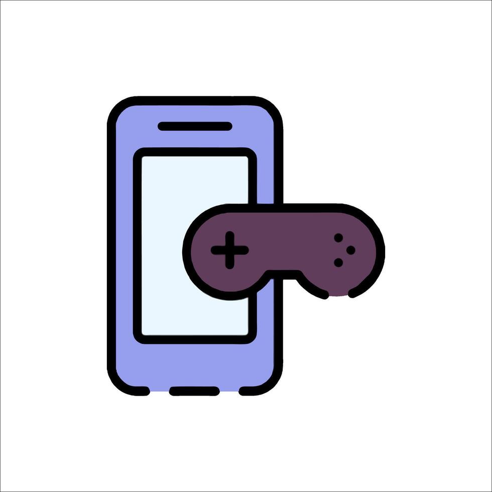 A smartphone with a controller icon on it vector