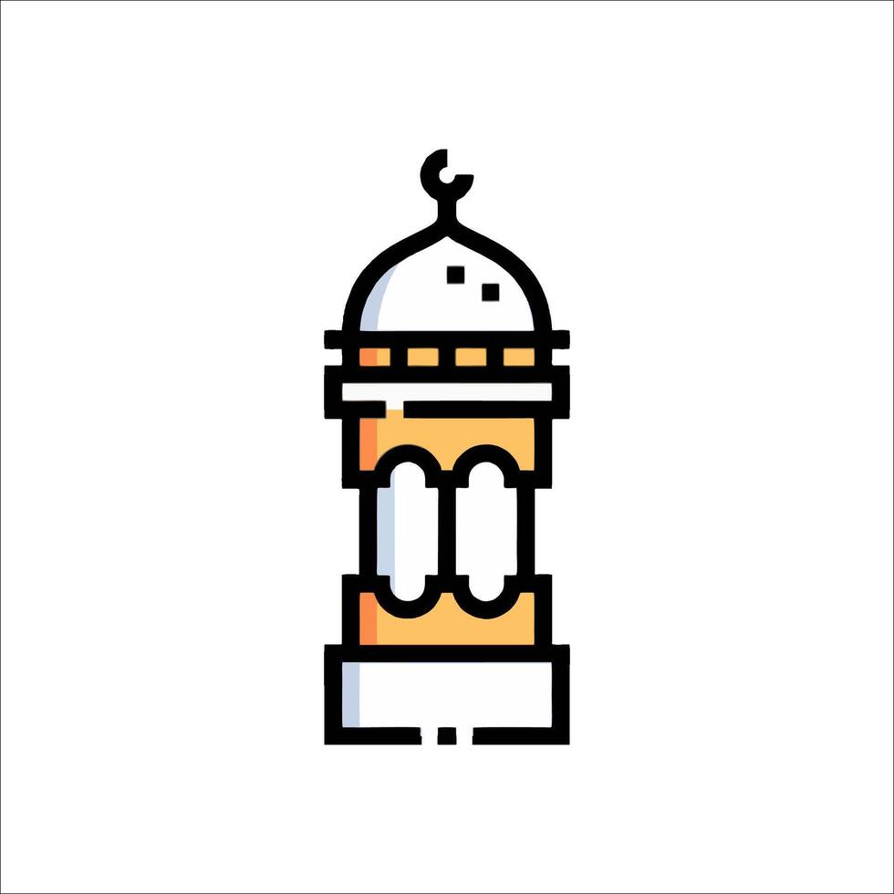 Islamic mosque icon illustration vector