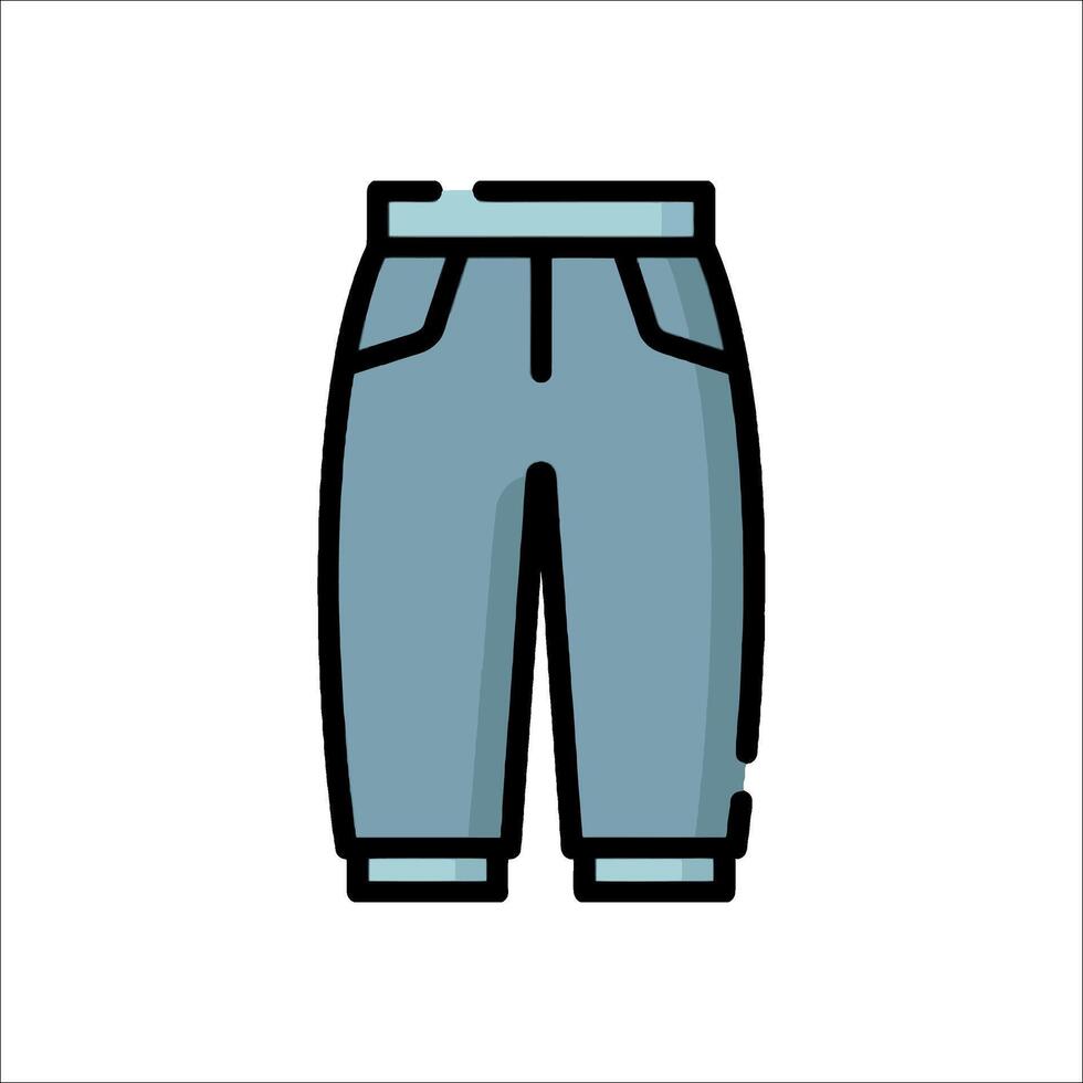 A pair of blue jeans on a white background vector