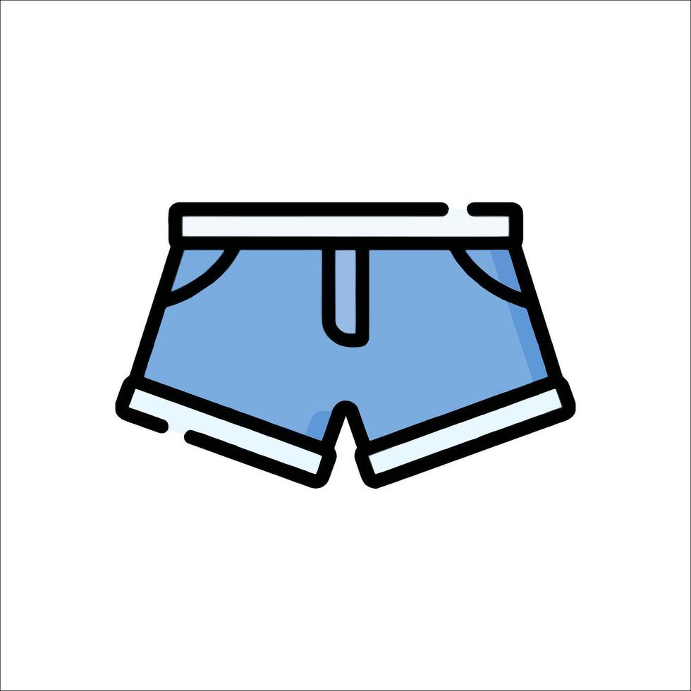 A blue shorts icon on a white background vector
