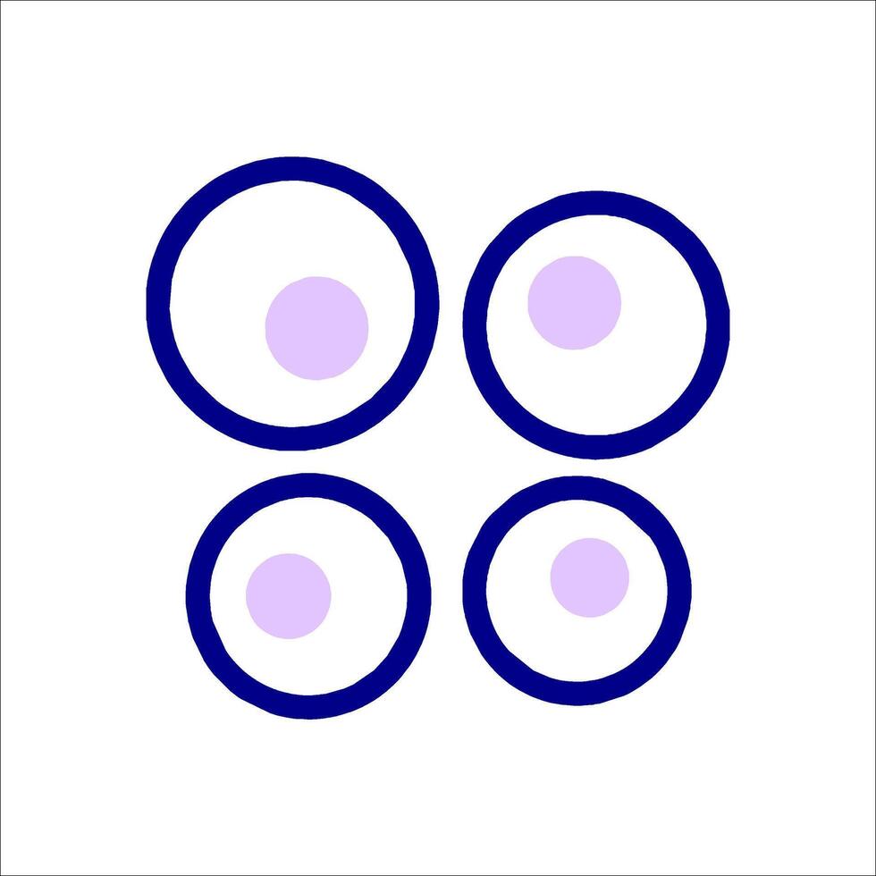A circle with four circles in it vector