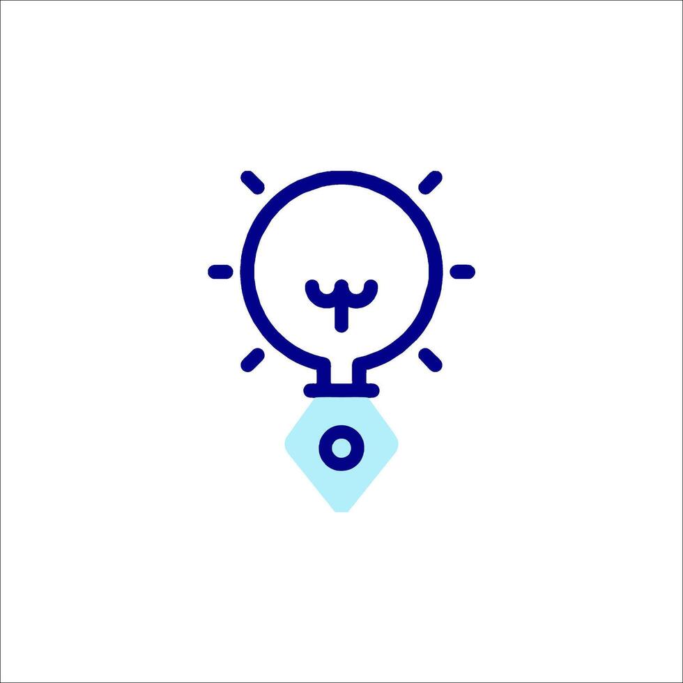 A light bulb icon with a light bulb inside vector