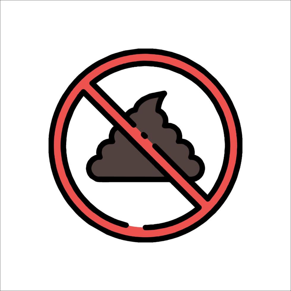 No poo sign illustration vector