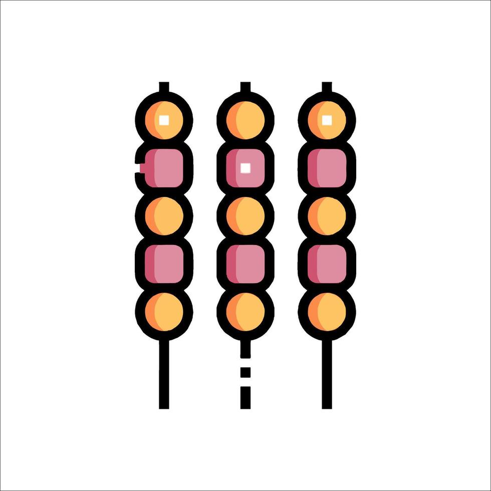 A line of beads on a white background vector