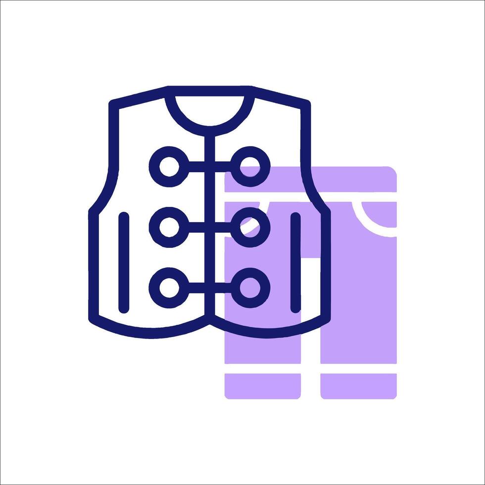 A vest and pants icon vector