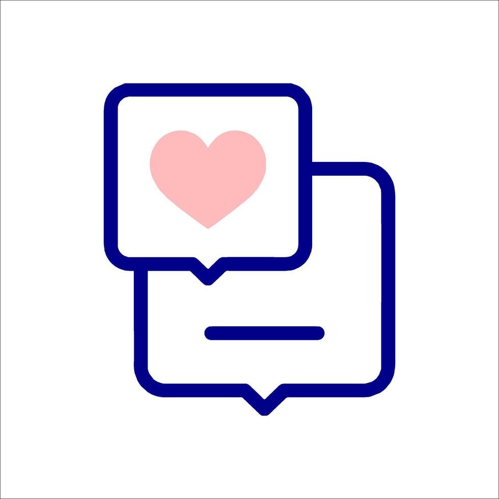 A speech bubble with a heart in it vector
