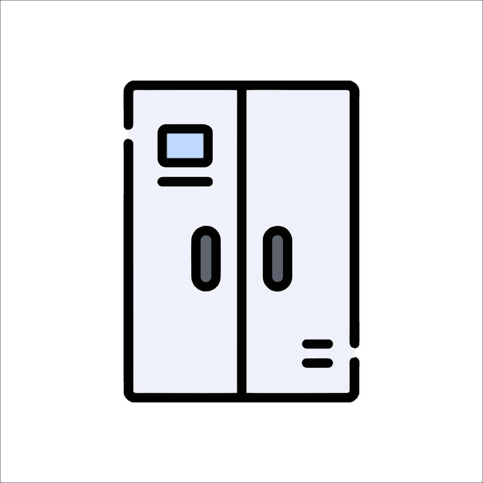 A refrigerator icon on a white background vector