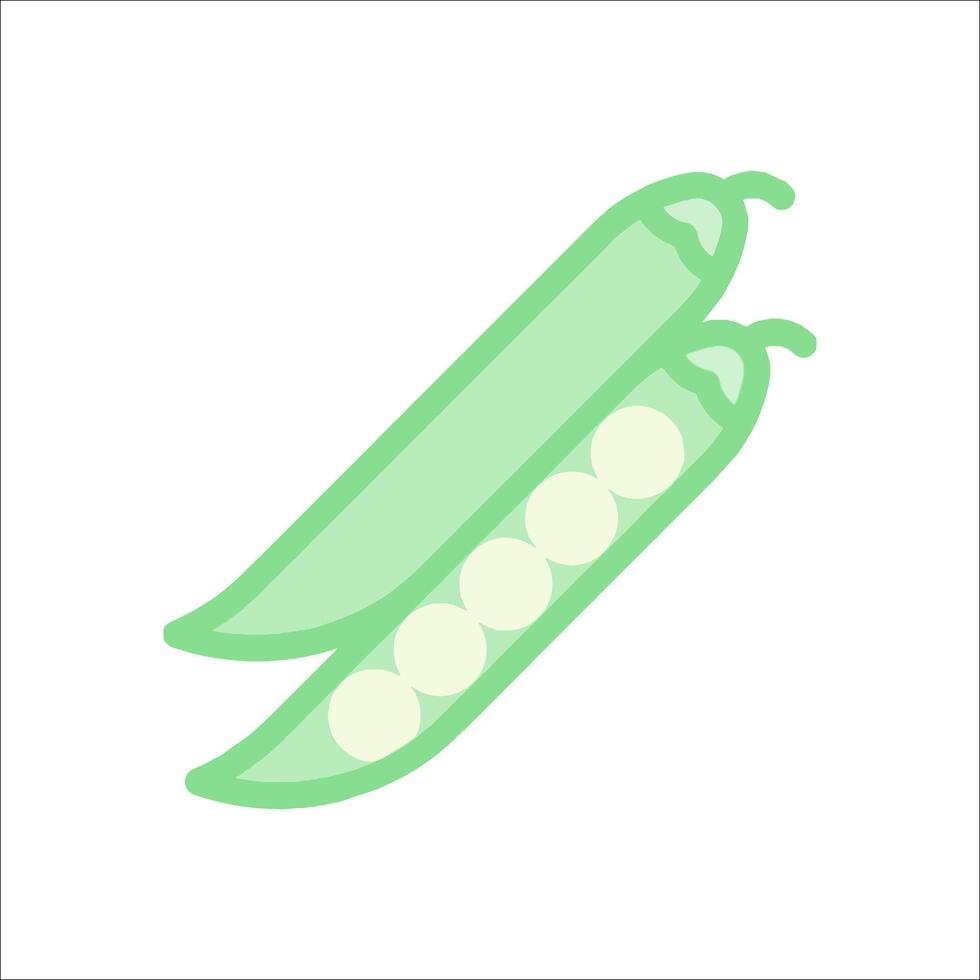 Two peas in a pod icon on a white background vector