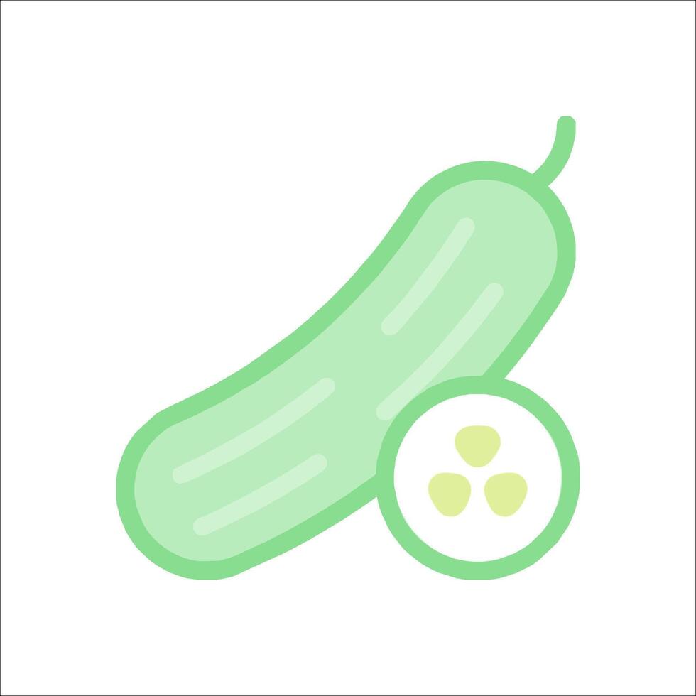 A cucumber icon on a white background vector