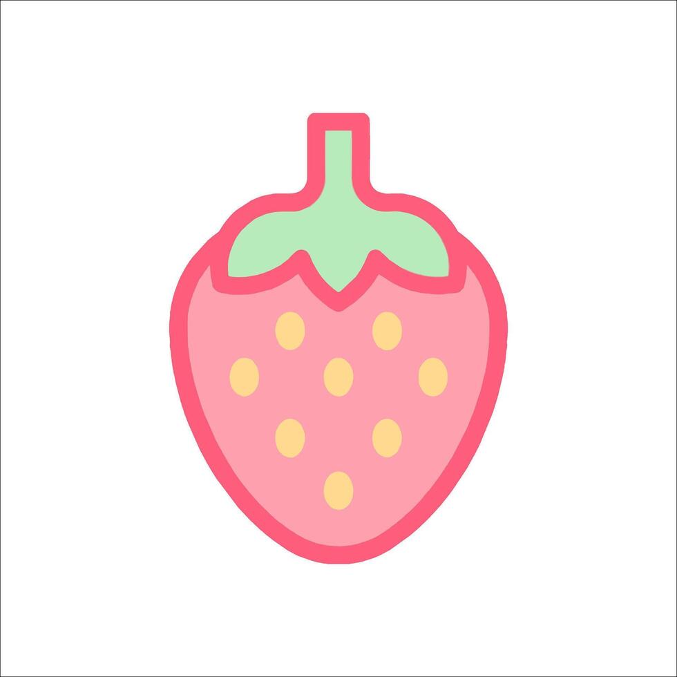 A strawberry icon on a white background vector