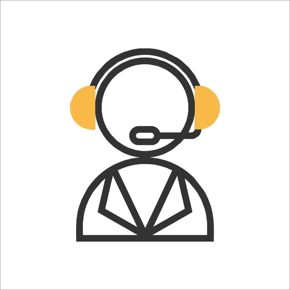 Call center agent icon illustration vector