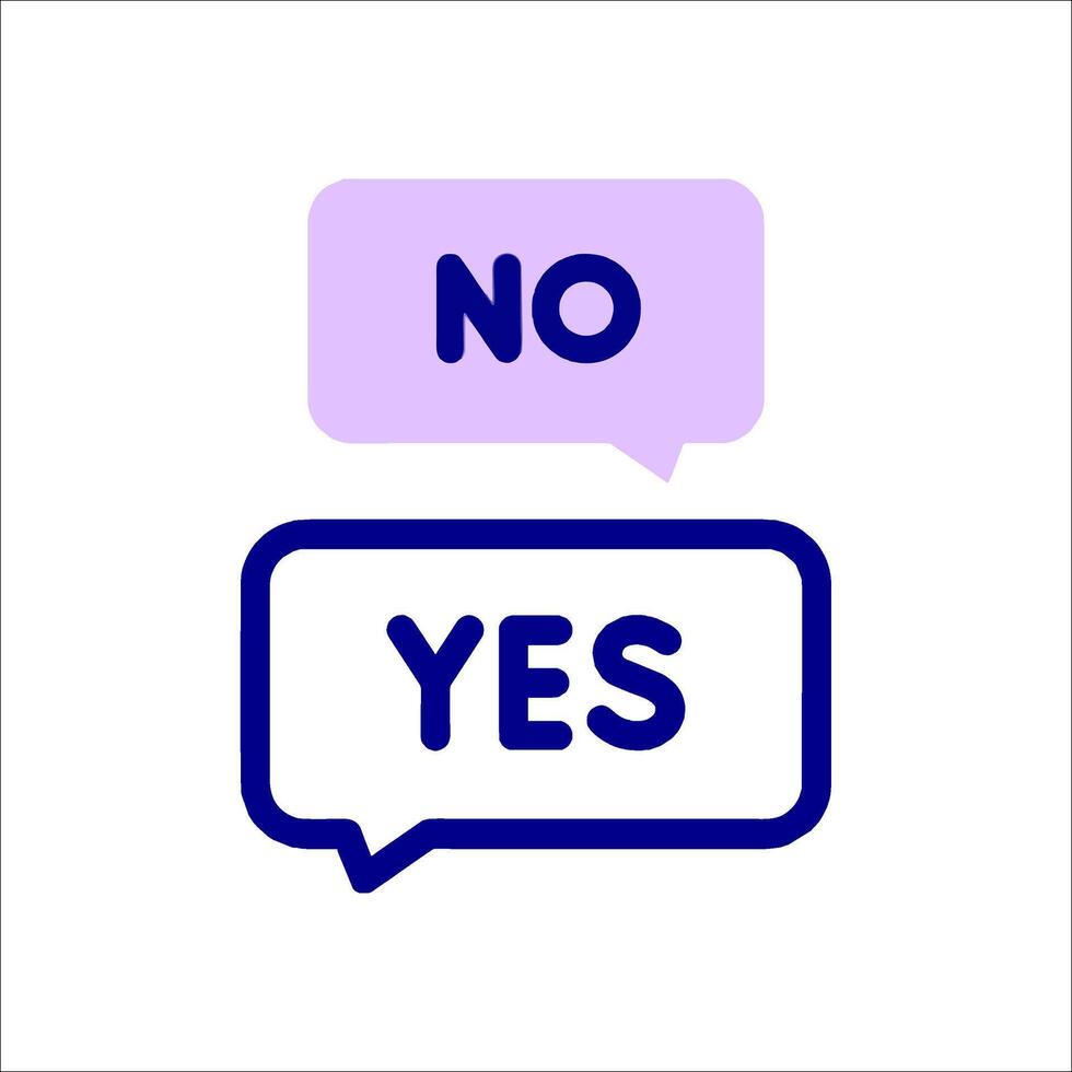 No and yes speech bubbles vector