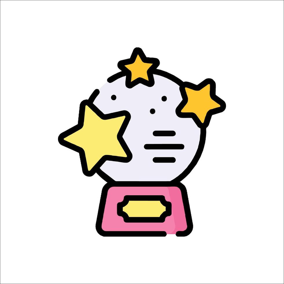 A cartoon ball with stars inside it vector