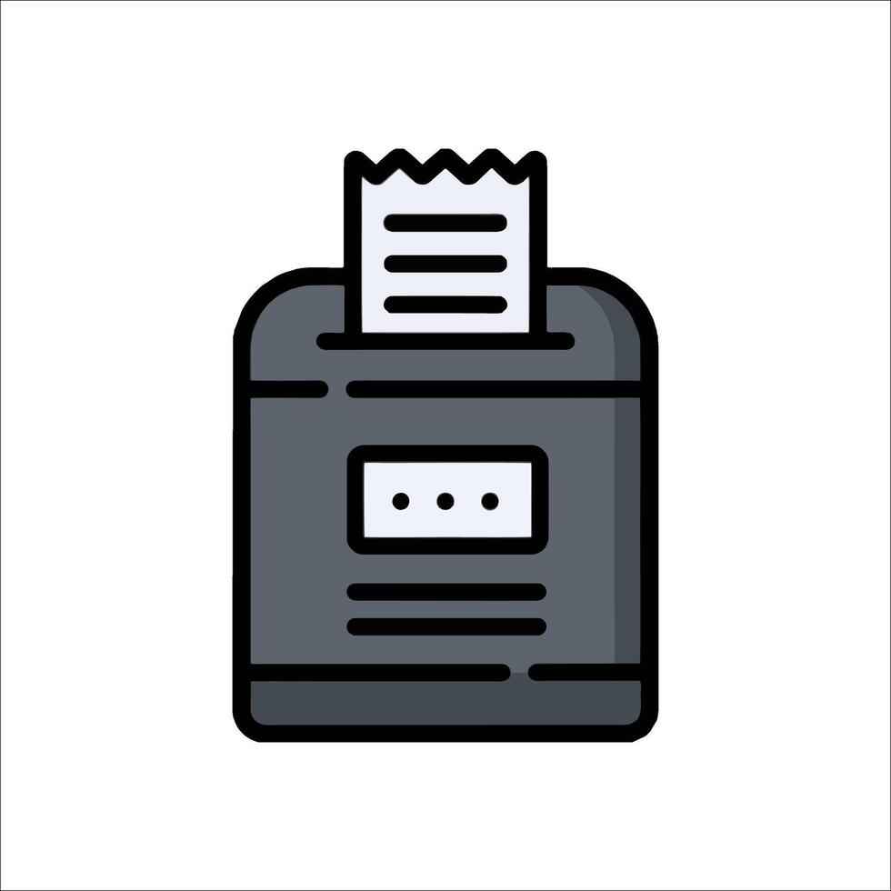 A receipt printer icon on a white background vector
