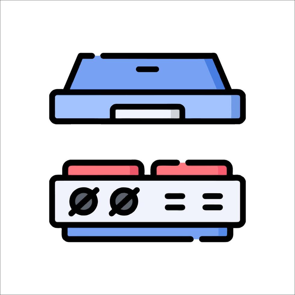 A flat icon of a microwave oven vector