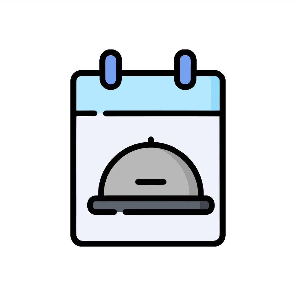 A calendar icon with a clock on it vector