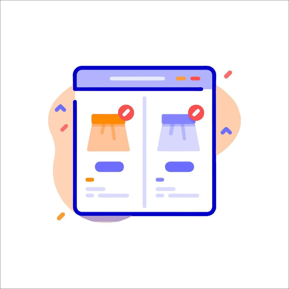 A shopping cart icon with a red dot on it vector