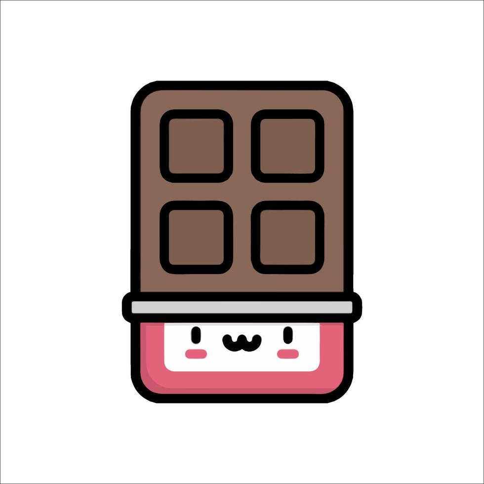 Chocolate bar icon illustration vector